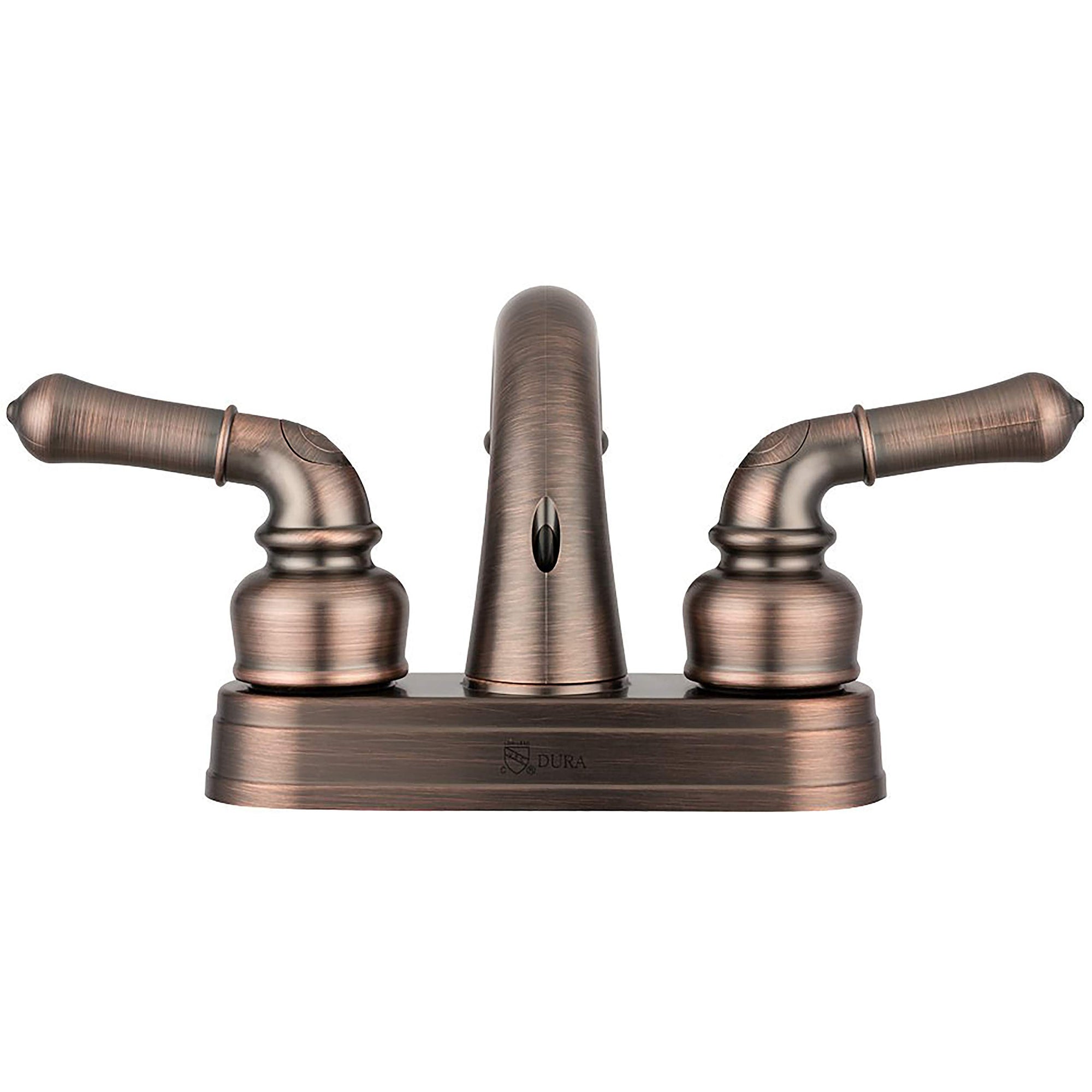 Dura Faucet RV Bathroom Sink Faucet DF-PL620C-ORB - Smooth Turning 2-Lever (Oil Rubbed Bronze)