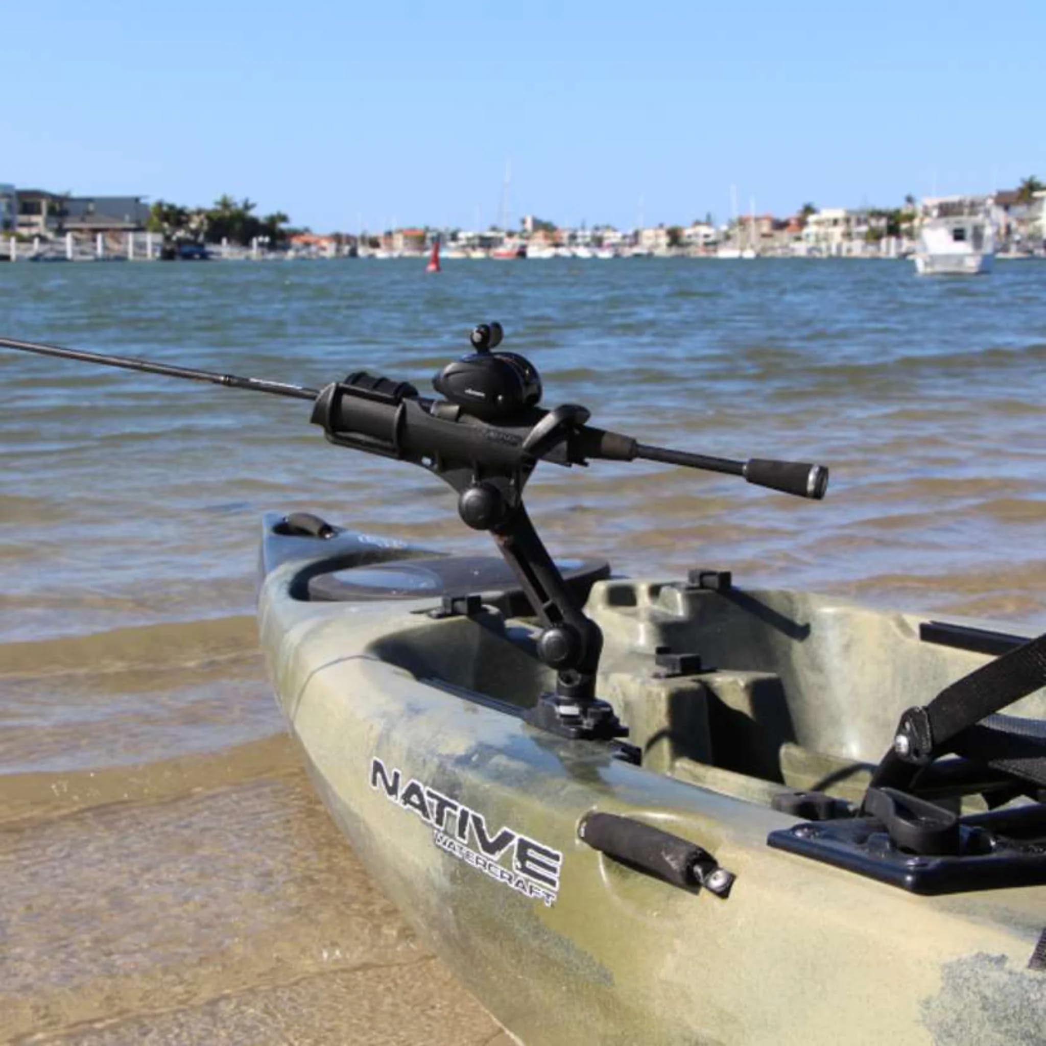 Fishing Rod Holder Extender RAILBLAZA for Boats, Kayaks, Inflatable Dinghy, and More
