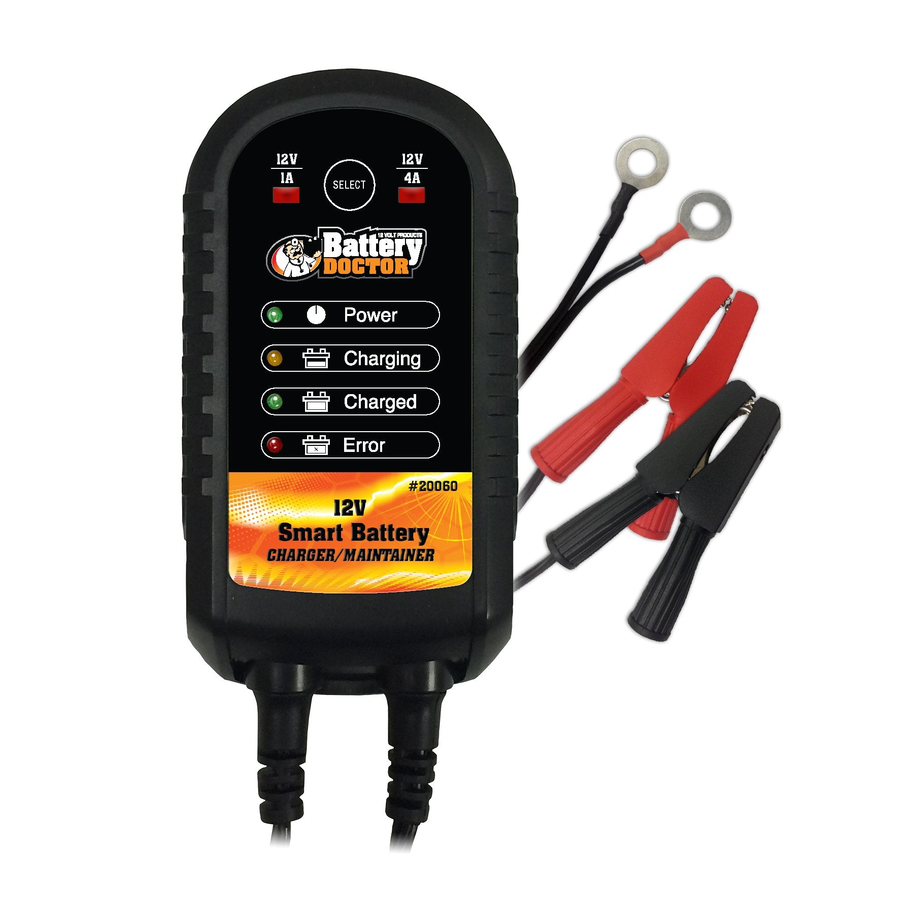 Battery Doctor WirthCo 20060 Black CEC Certified Smart Battery Maintainer (12V, 1 Amp to 4 Amp)
