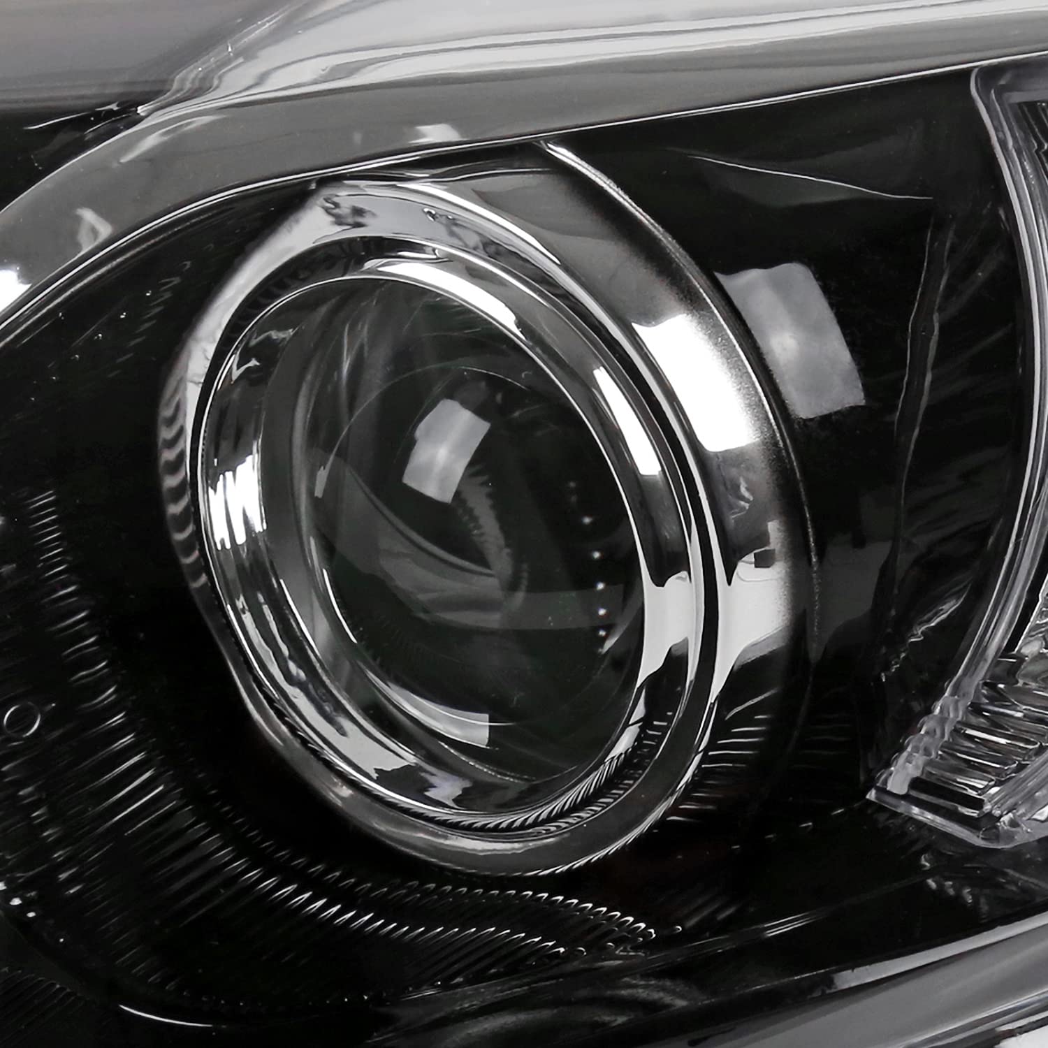 Left Driver Side SPEC-D TUNING Glossy Black Projector Headlight Compatible with 2012-2014 Toyota Camry