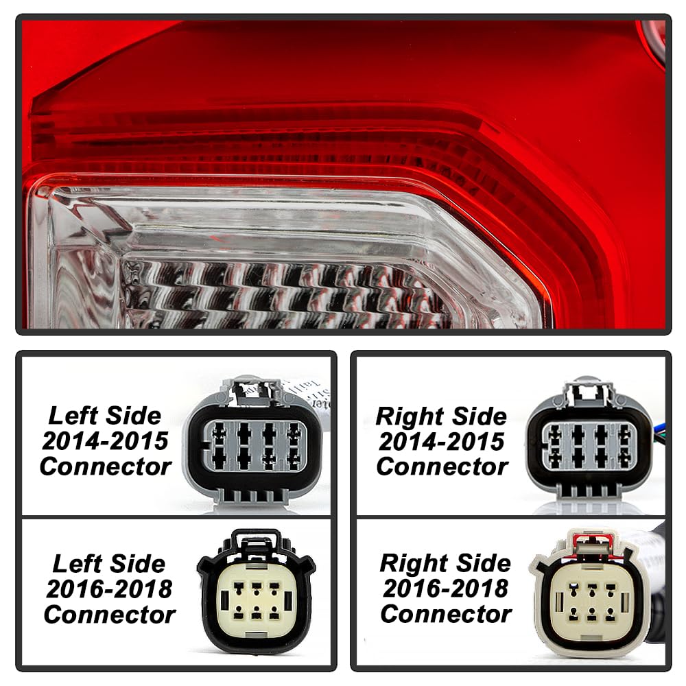 Chevy Silverado 1500 16-18 OE Plus (Fit Halogen Model) LED Tail Lights - Red/Clear Spyder