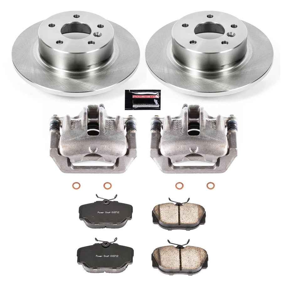 Power Stop KCOE6152 Rear Brake Caliper Kit- Brake Rotor, Brake Pads & Calipers For Land Rover Discovery 1999-2004 [Model Specific]