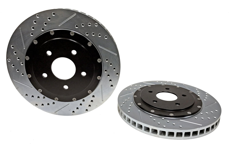Baer Standard 2301052 Drilled/Slotted - ES+, Slot, Drill, Zinc EradiSpeed Two Piece Brake Rotor