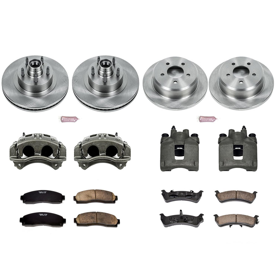 Power Stop KCOE4356 1-Click OE Replacement Brake Kit Autospecialty with Calipers For Ford Explorer Sport 2001-2002 [Model Specific]