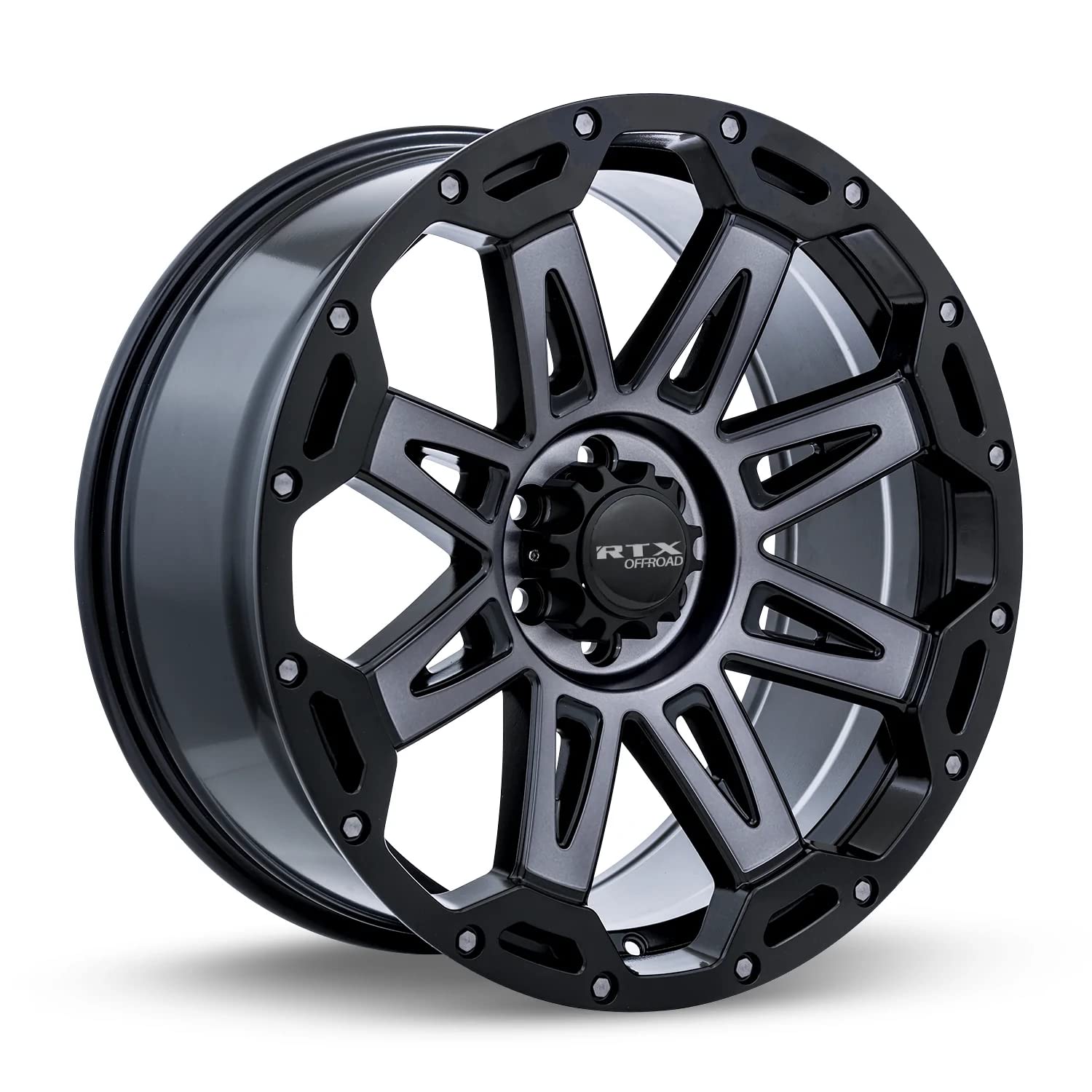 Custom RTX GOBI Wheel - 20x9, 0 Offset, 6x135 Bolt Pattern, 87.1mm Hub - Satin Black with Satin Gray Spokes Rim