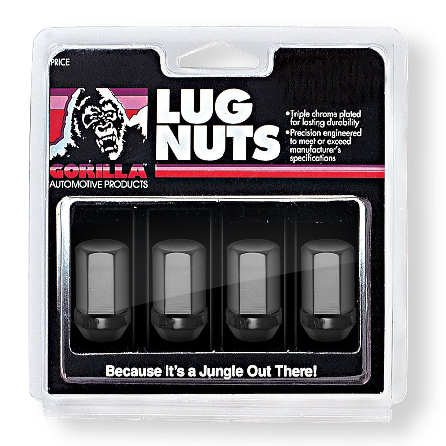 Closed End Gorilla Automotive Racing Lug Nuts-Black 44137BK (12mm x 1.50 Thread Size)