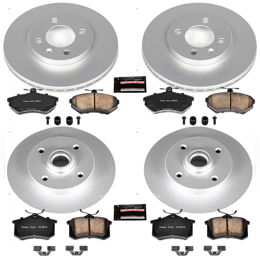 Power Stop Z23 Evolution Geomet Coated Brake Kit Front and Rear For VW Cabrio, VW Golf, VW Golf, VW Jetta, VW Jetta, VW Passat [Model Specific]
