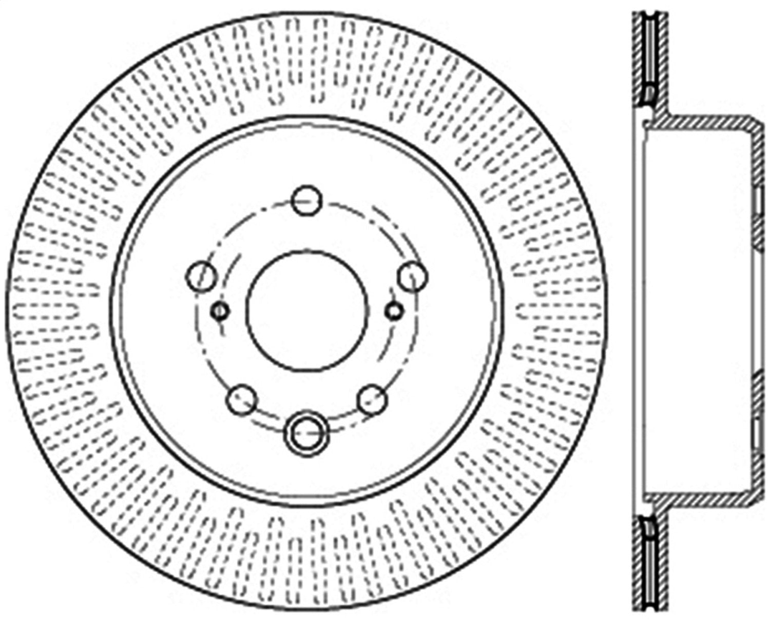StopTech Sport 126.44189SL Rear Left Slotted Disc Brake Rotor - Fits Select Lexus GS350, GS450h, IS350 and RC350 Vehicles