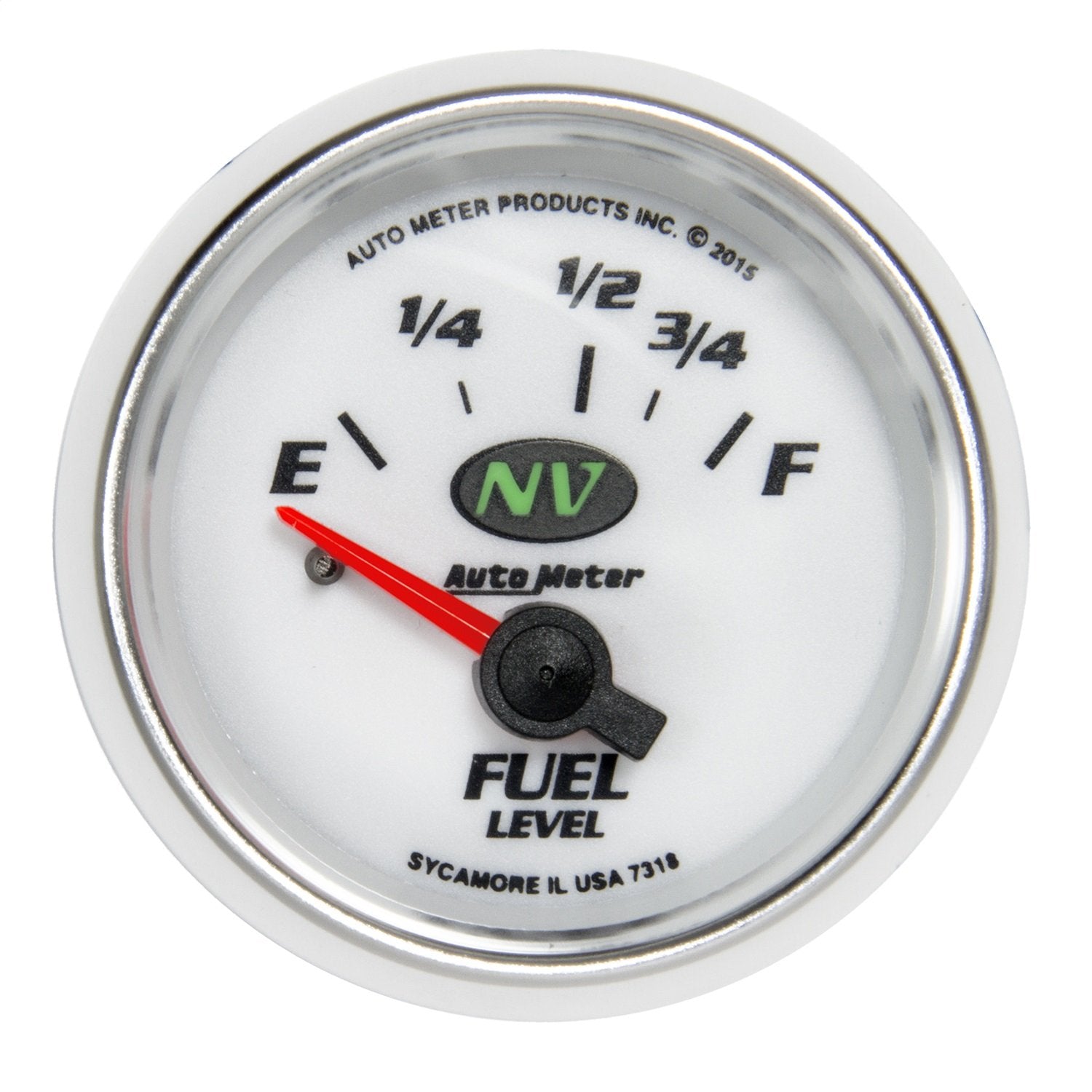 Gauge AutoMeter 7318, Fuel Level, 2 1/16", 16Ωe to 158Ωf, Elec, Nv