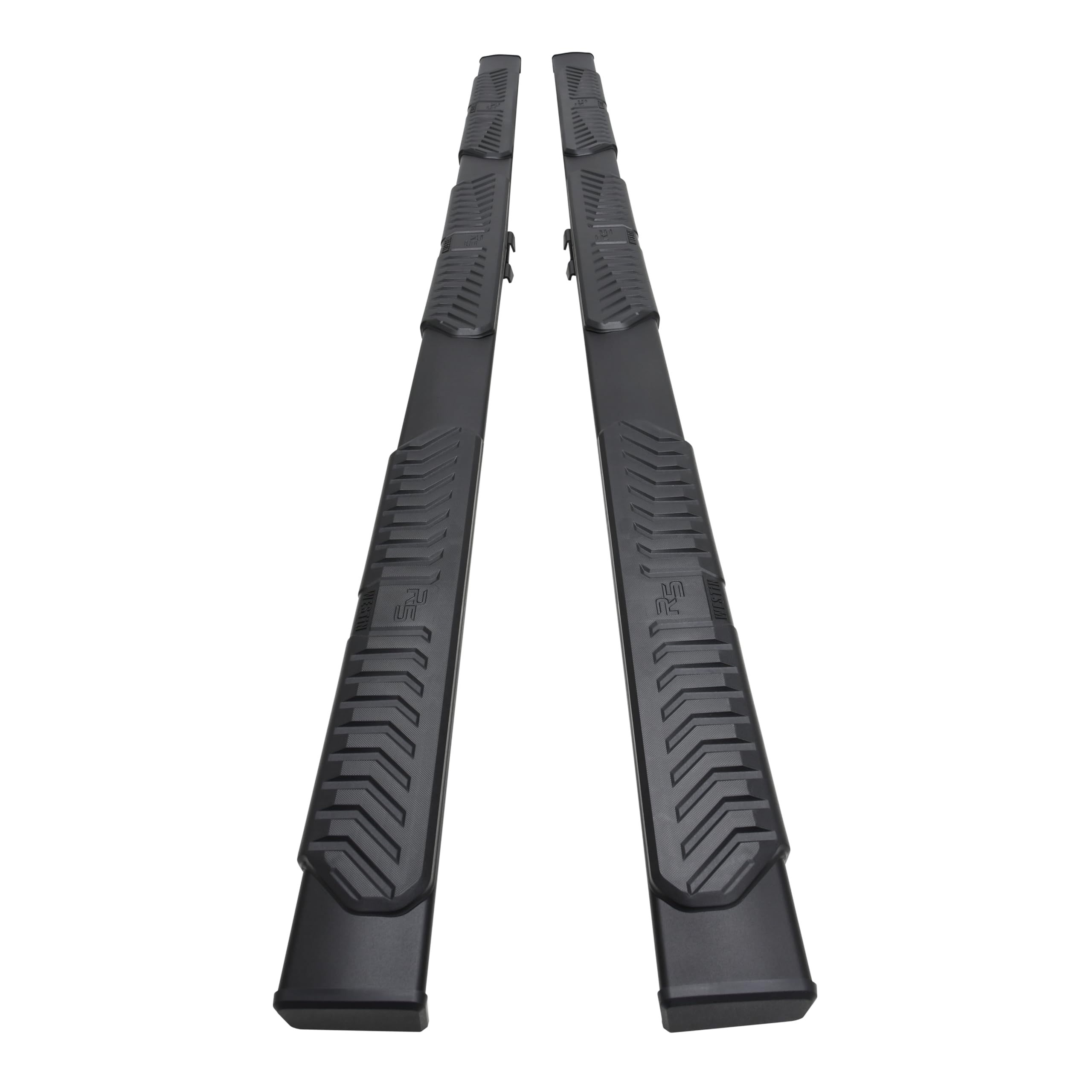Westin R5 M-Series 28-5234775 Wheel-to-Wheel Nerf Bars XD fits 2020-2025 Silverado Sierra 2500 3500 Crew Cab 8' Bed Textured Black Pair
