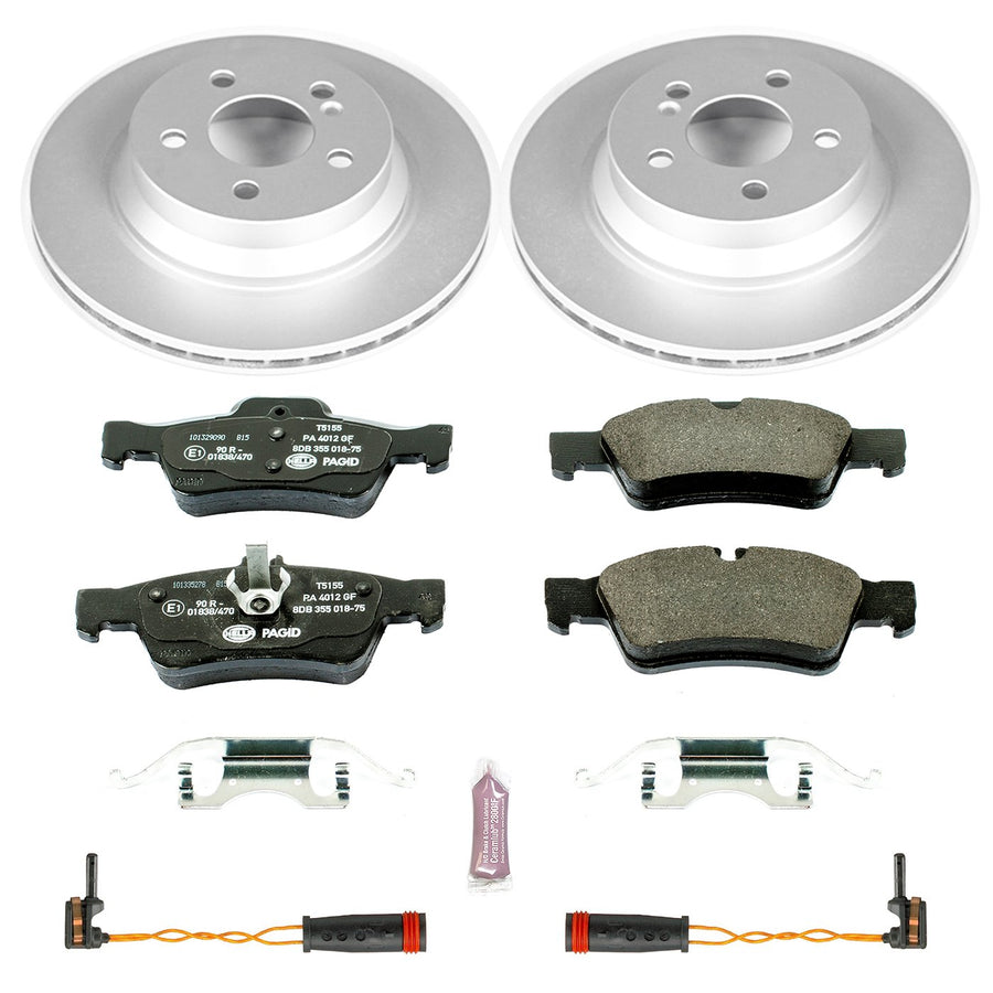 Power Stop ESK5322 Euro-Stop Rear Brake Kit and 3 Rear Sensor Wires For CLS400, CLS, CLS550, E350, E400, E500, E550 [Model Specific]