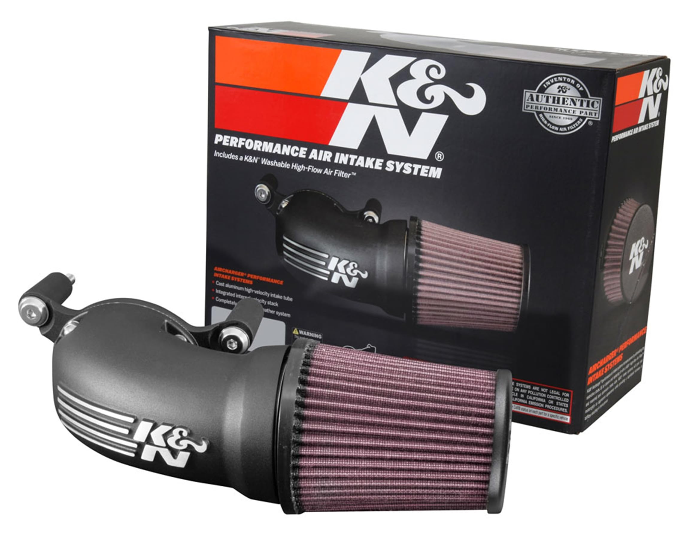 Cold Air Intake System K&N: High-Flow Air Filter, Increase Performance & Acceleration: Compatible with 2001-2017 Harley Davidson: (See Product Descriptions for Select Models), 57-1137