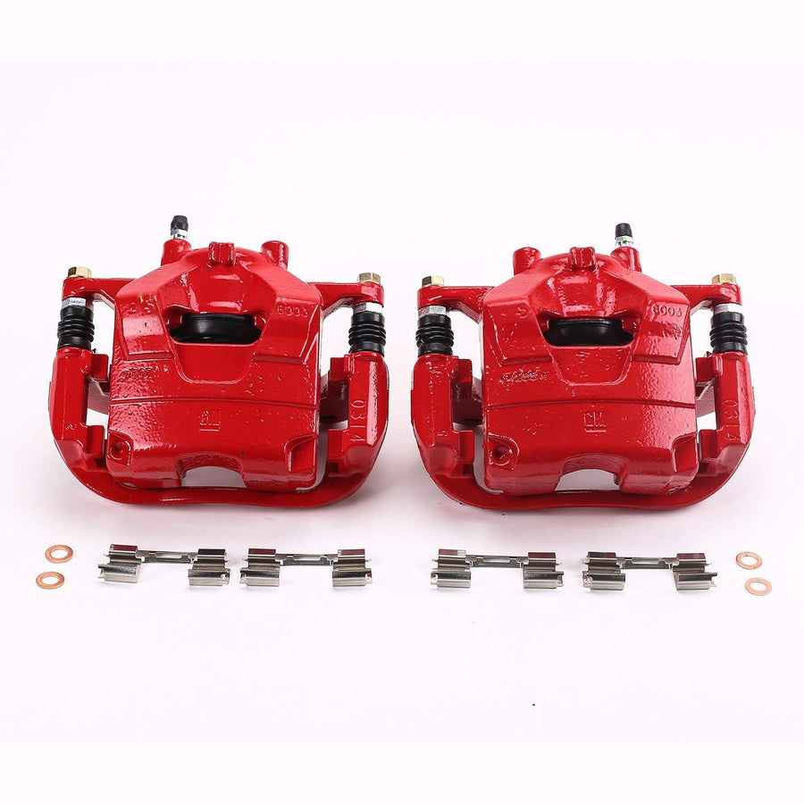 Power Stop S5328 Front Caliper Pair Powder Coated For Buick Encore, Buick Verano, Chevrolet Cruze, Chevrolet Orlando, Chevrolet Trax, Chevrolet Volt [Model Specific]