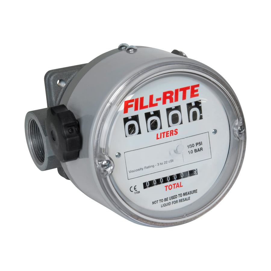 Fill-Rite High Flow/High Pressure TN860AN1CBB1LAC Rugged Application Meters, 150 PSI, 1-1/2" BSPP, 23 to 230 LPM, 3-22 Viscosity Range