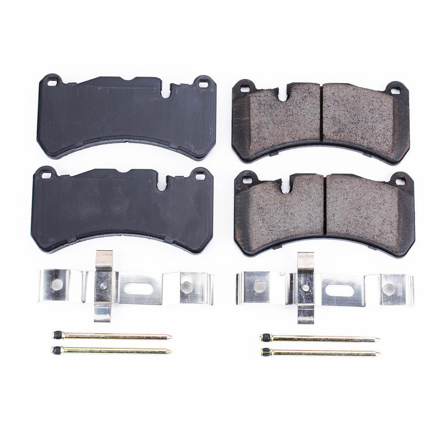 Power Stop Front Brake Kit For Alfa Romeo Giulia 2017-24 | Stelvio Romeo 2018-24 |Mercedes-Benz CLK55 AMG 2005-06 |CLK63 AMG 2007-09 - Ceramic Brake Pads With Installation Hardware, 17-1116