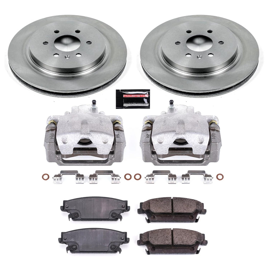 Power Stop KCOE4568 Rear Brake Caliper Kit- Brake Rotor, Brake Pads & Calipers For Cadillac SRX 2004-2009 [Model Specific]