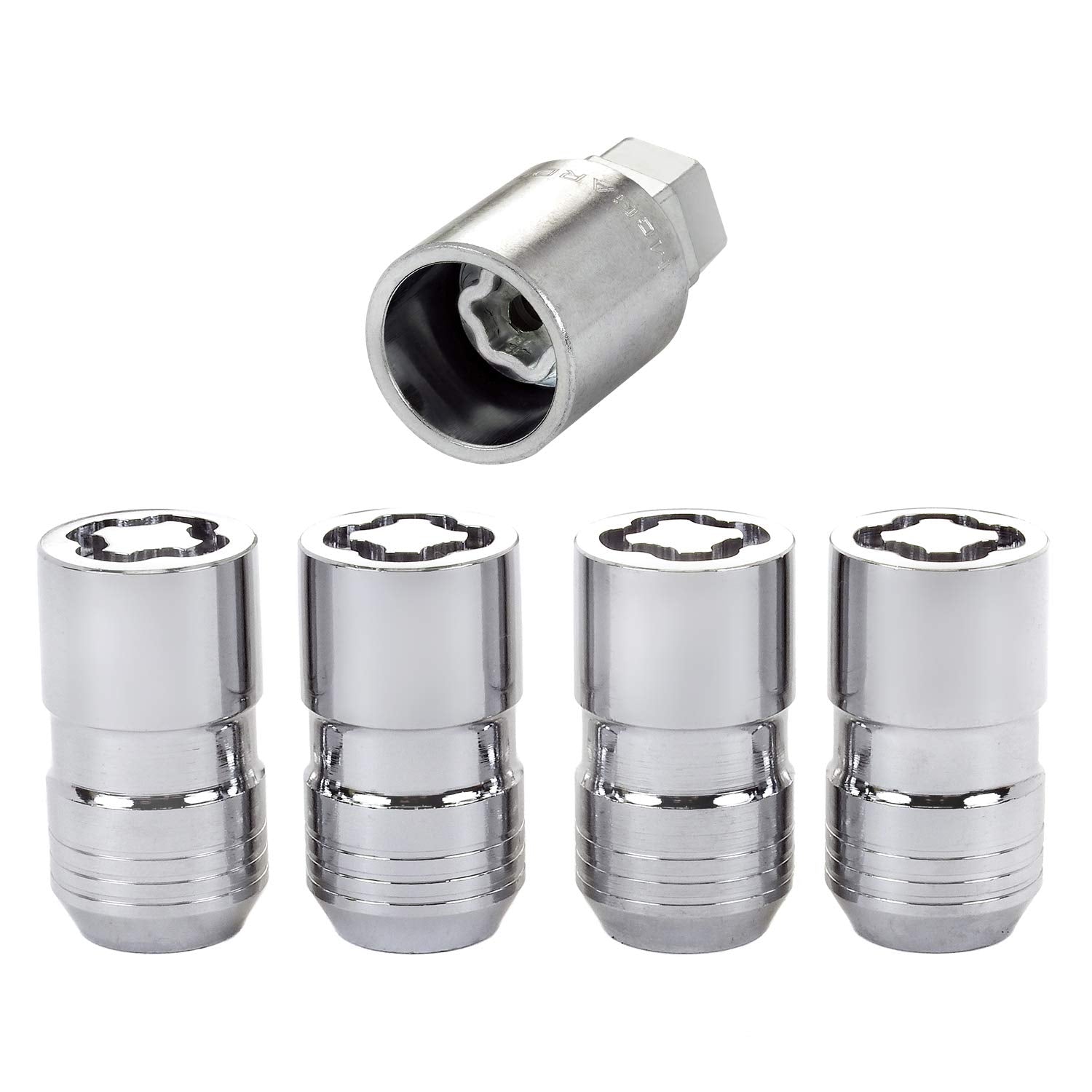 Chrome Cone Seat MCGARD 24215 Wheel Locks (M14 X 1.5 Thread Size) - Set of 4