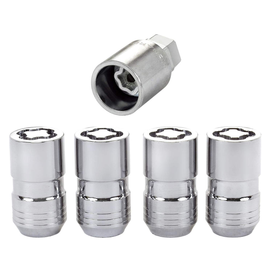 Chrome Cone Seat MCGARD 24215 Wheel Locks (M14 X 1.5 Thread Size) - Set of 4