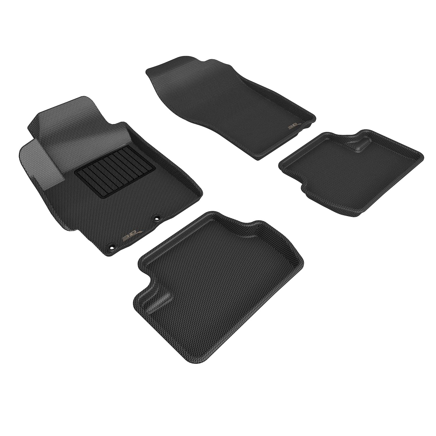 MAXpider 3D Custom Fit Kagu Floor Mat (Black) Compatible with Mitsubishi Lancer 2008-2017 / Evolution X 2008-2015 - R1 R2