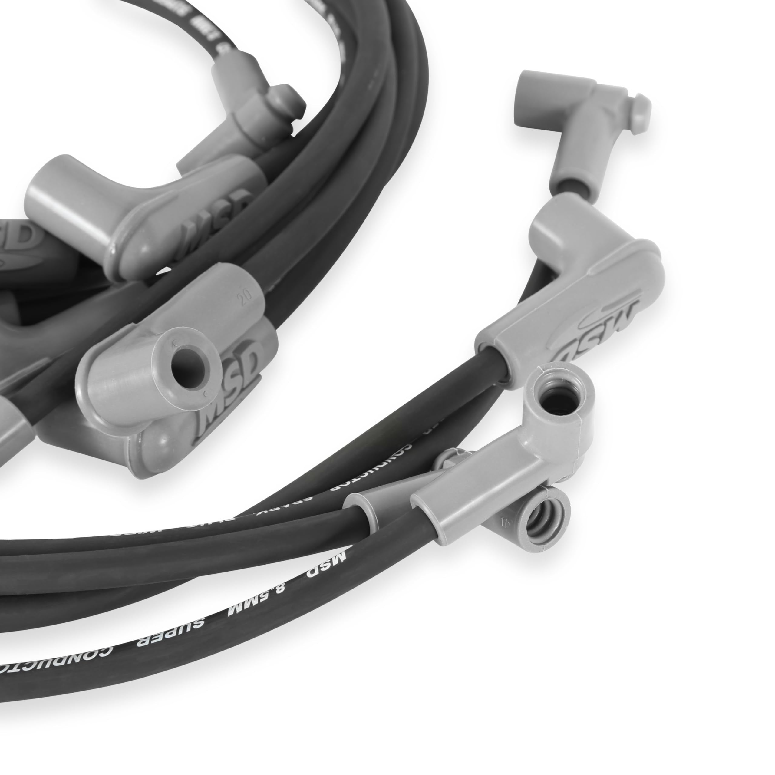 Super Conductor MSD 35653 Spark Plug Wire Set, Black
