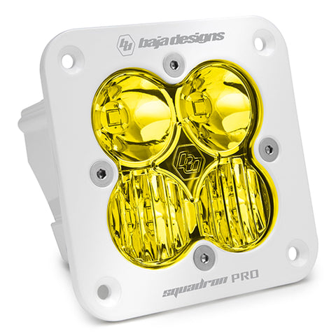 Baja Designs Flush Mount Squadron Pro White LED Auxiliary Light Pod - Marine Grade (Driving/Combo; Amber)