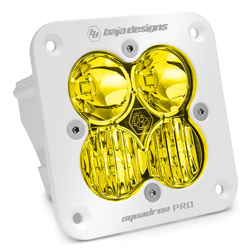 Baja Designs Flush Mount Squadron Pro White LED Auxiliary Light Pod - Marine Grade (Driving/Combo; Amber)