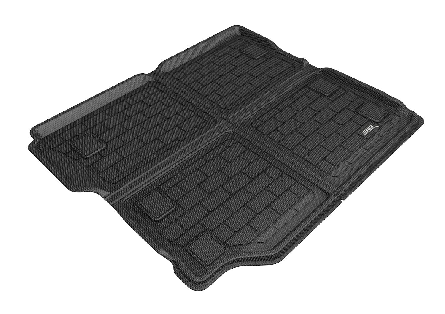 Kagu Cross Fold Cargo Liner (Black) 3D MAXpider Compatible with Jeep Wrangler Unlimited JL 2018-2025 (w/o Subwoofer, w/o Flat Floor)- Cargo Liner