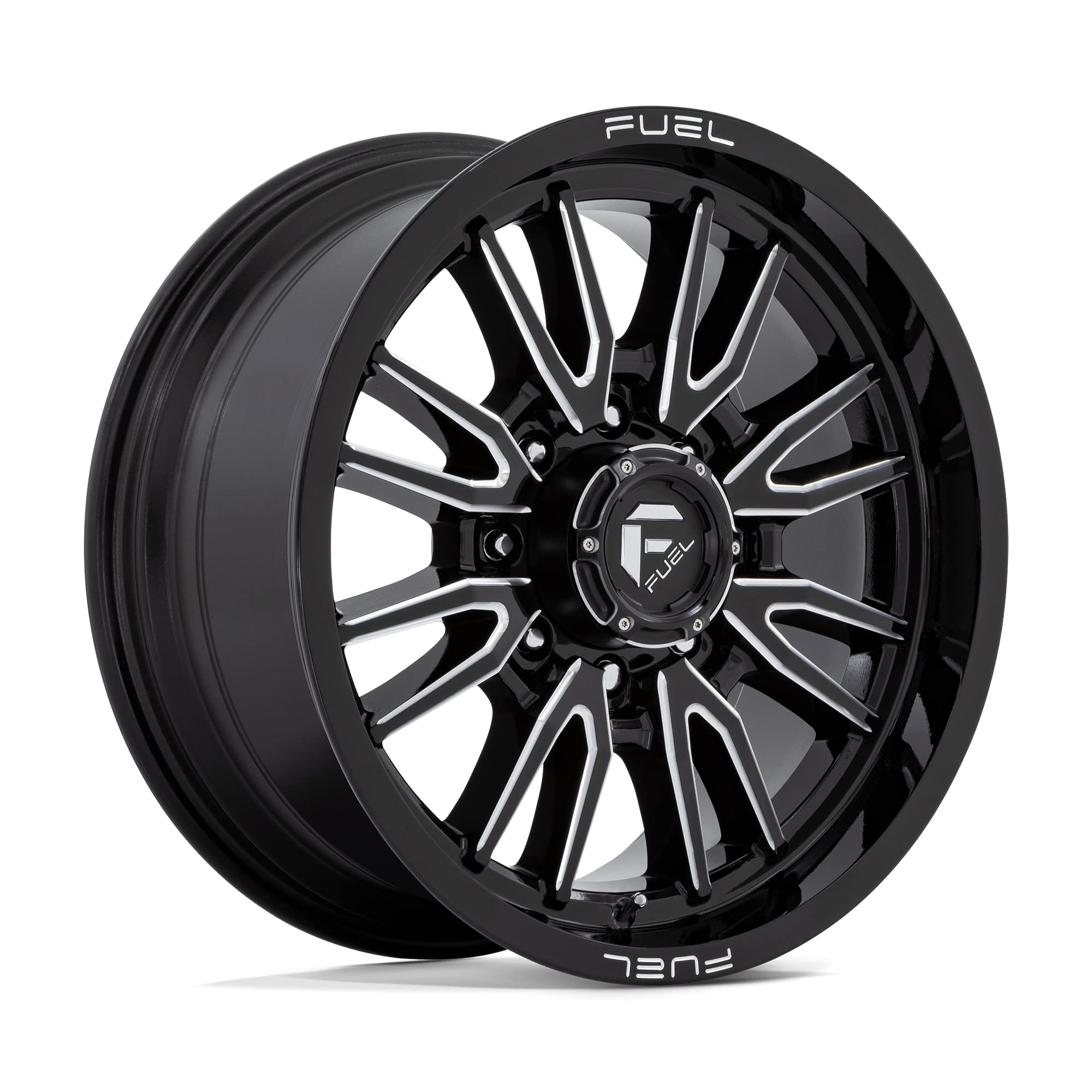 D761 CLASH FUEL OFF-ROAD 20X9, 8X170, 5.79, 20mm GLOSS BLACK MILLED - D76120901757