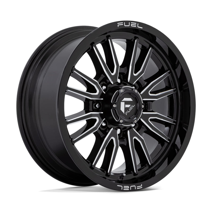 D761 CLASH FUEL OFF-ROAD 20X9, 8X170, 5.79, 20mm GLOSS BLACK MILLED - D76120901757