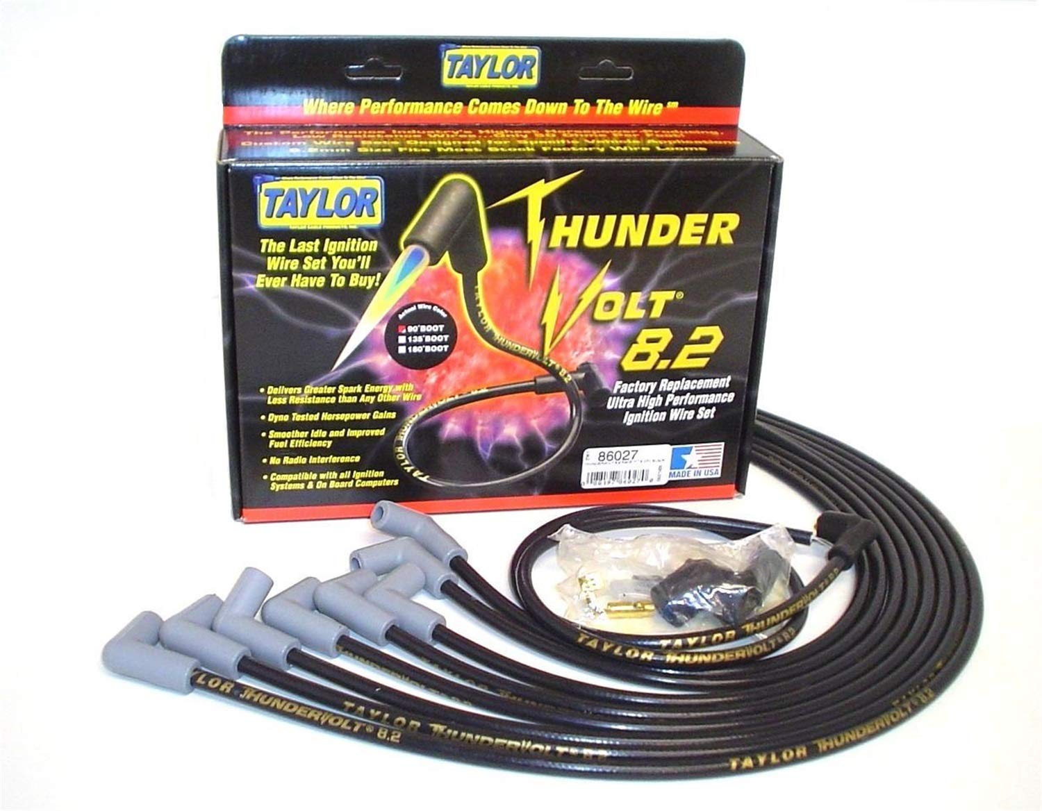 Thundervolt Taylor Cable 86027 8.2 race fit 8 cyl black