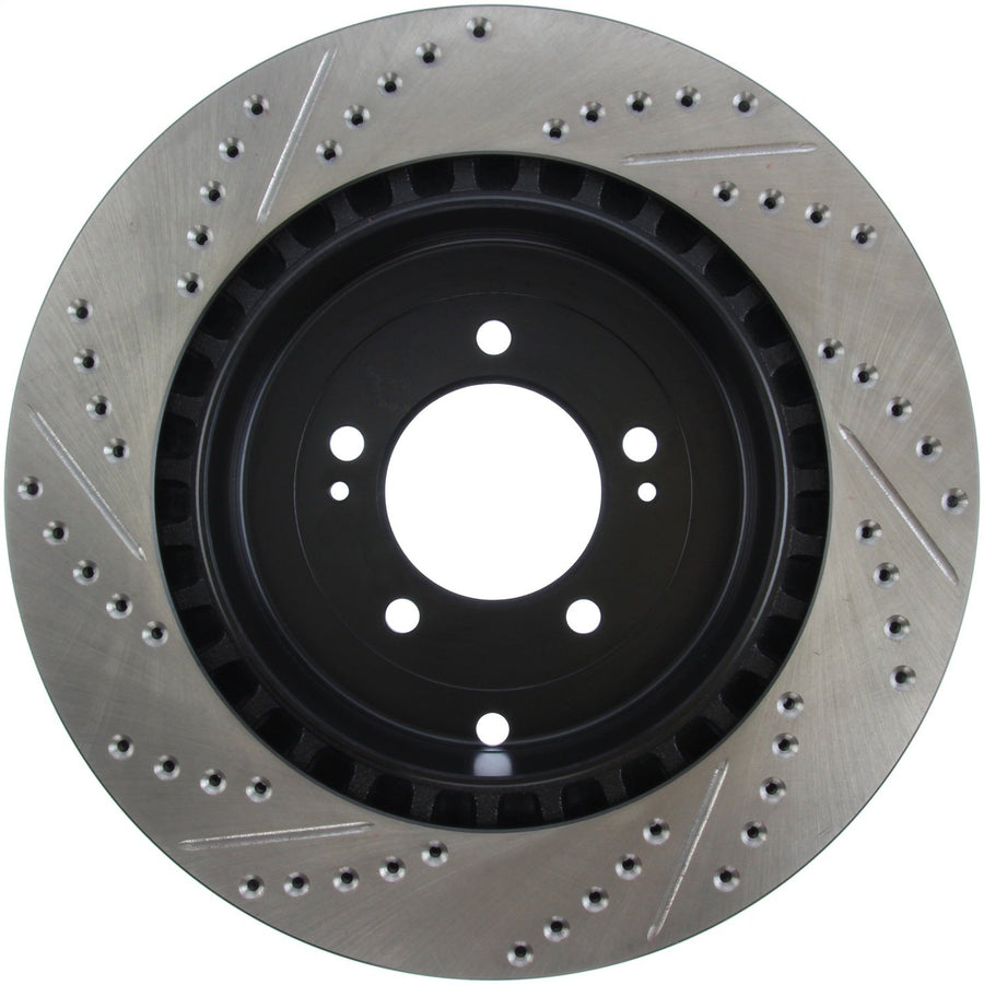 Sport Drilled/Slotted Brake Rotor StopTech 127.46075L (Rear Left), 1 Pack