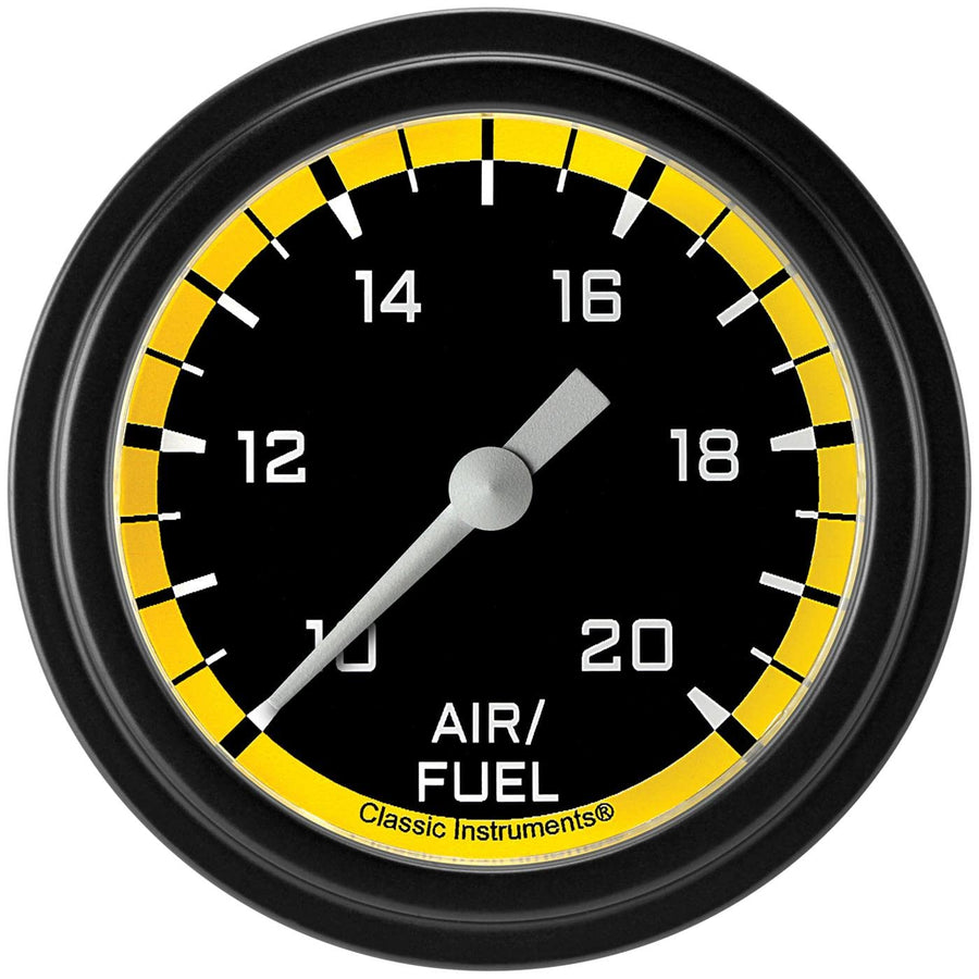 AX394YBLF Classic Instruments AutoCross Yellow 2-5/8" Air Fuel Ratio Gauge