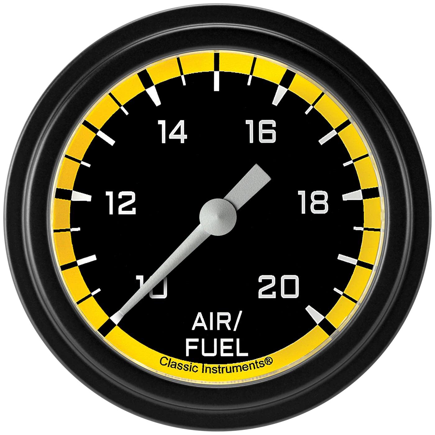 AX394YBPF Classic Instruments AutoCross 2-5/8" Yellow Air Fuel Ratio Gauge