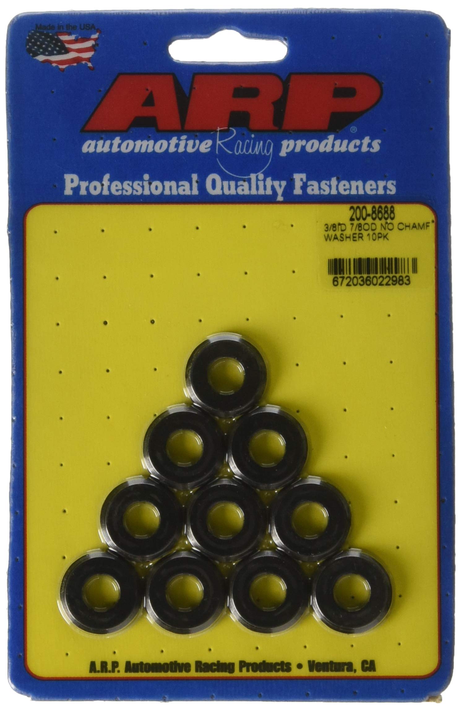 ARP 200-8688 3/8" ID Black x 7/8" OD Washer - 10 Piece
