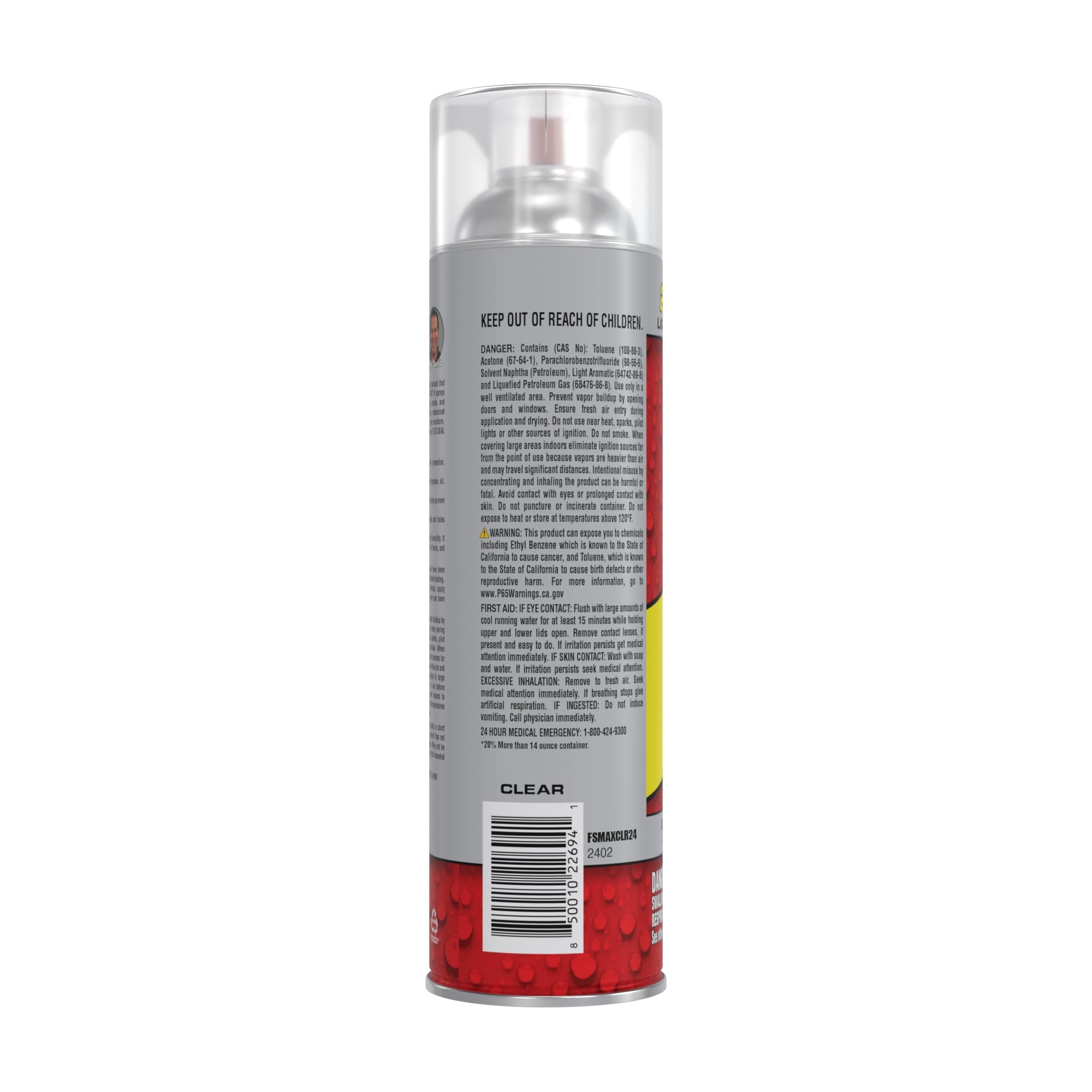 Flex Seal MAX, 17 oz, Clear, 1-Pack, Waterproof Rubber Spray On Sealant Coating, Stop Leaks Instantly, Perfect for Gutters, Wood, RV, Campers, Roof Repair, Skylights, Windows, and More