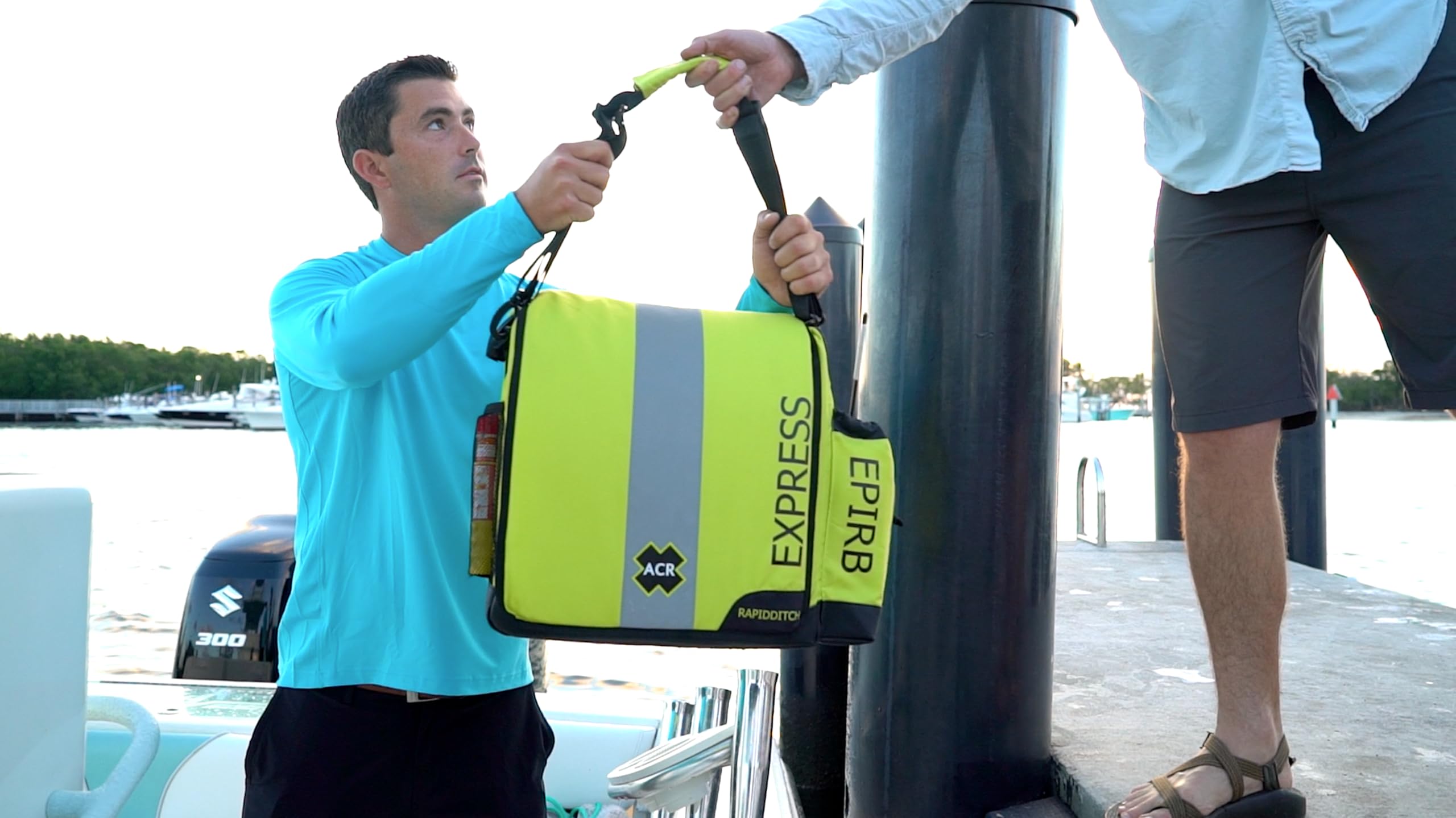 Buoyant ACR RapidDitch Express: Emergency Survival Kit Gear Bag with Bulkhead Mount is a Compact Abandon Ship for Boating and Offshore Rescue, including EPIRB Housing. (2279)