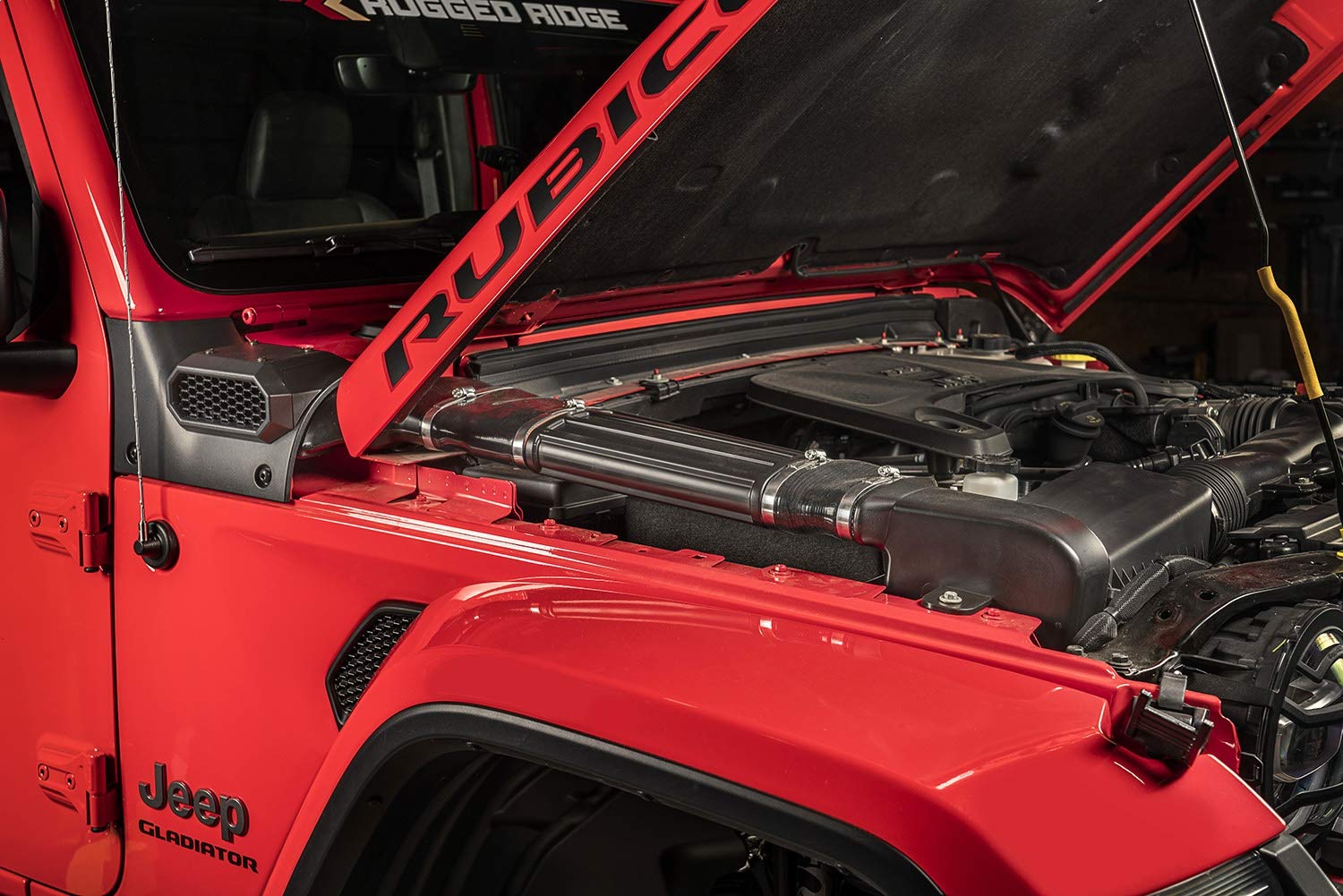AmFib Snorkel System Rugged Ridge for Jeep Wrangler/Gladiator | Low/High Mount | 17756.31 | Fits 2018-2025 Jeep Wrangler JL/JLU; 2020-2025 Jeep Gladiator JT