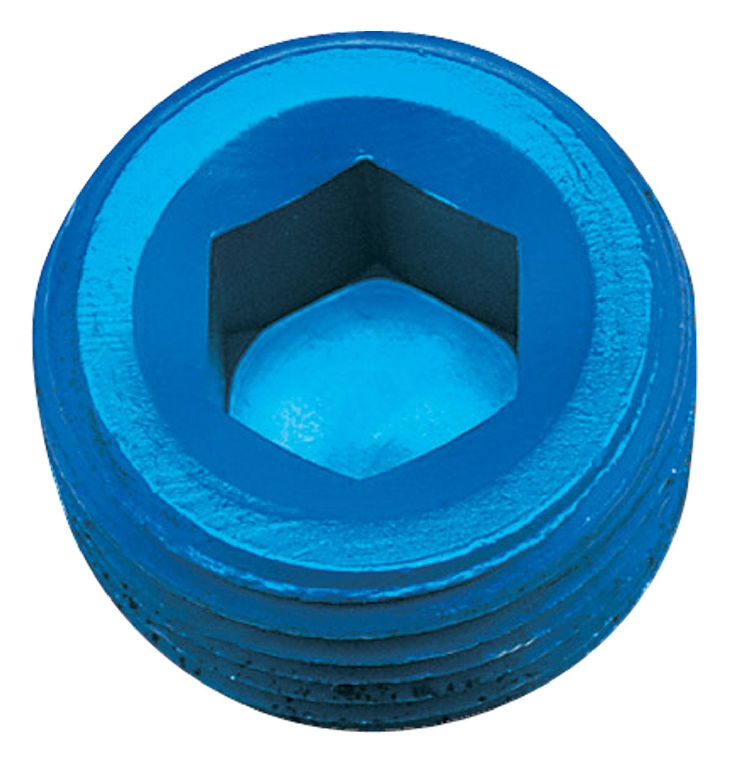 Blue Anodized Edelbrock/Russell 662060 Aluminum 3/8" Allen Socket Pipe Plug