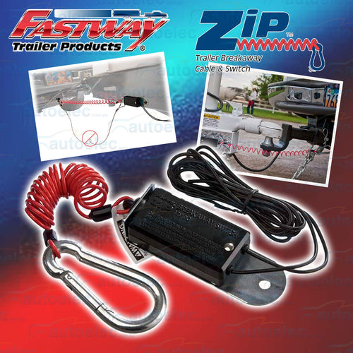 Zip Fastway 4 Foot Breakaway Cable with Electric Brake Switch 80-00-2040 RED