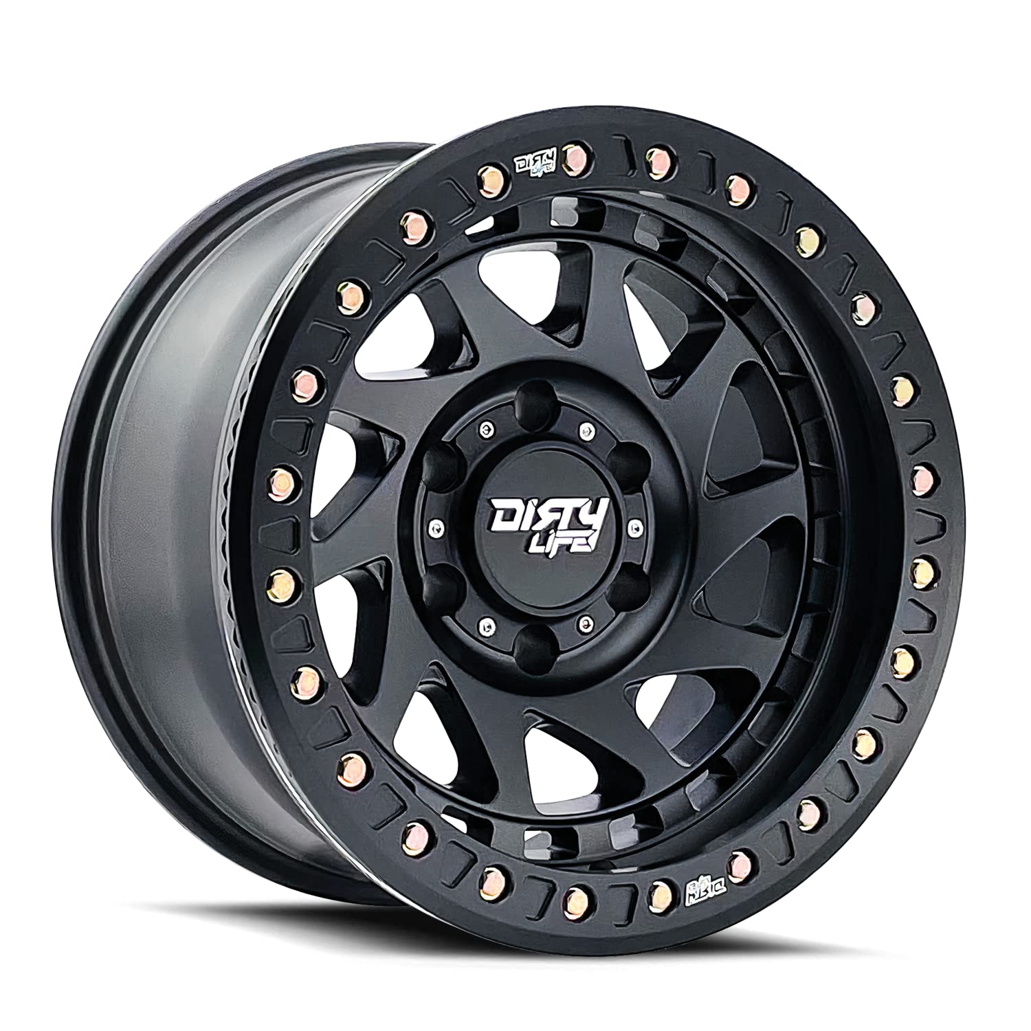 Enigma Race Dirty Life 9313 17x9 5x5" -12mm Matte Black Wheel Rim 17" Inch