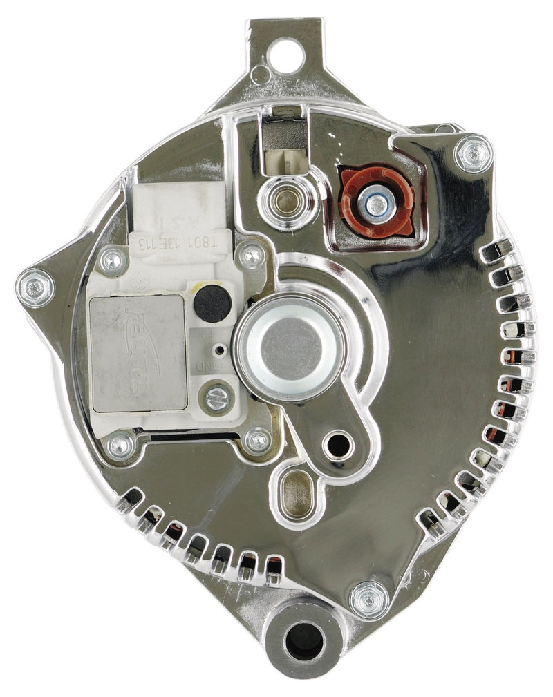 Alt Ford Powermaster 3G Chrome 200A 6 grv Pulley Large Frame Str MTG Unthreaded MTG Ear OE Only VR