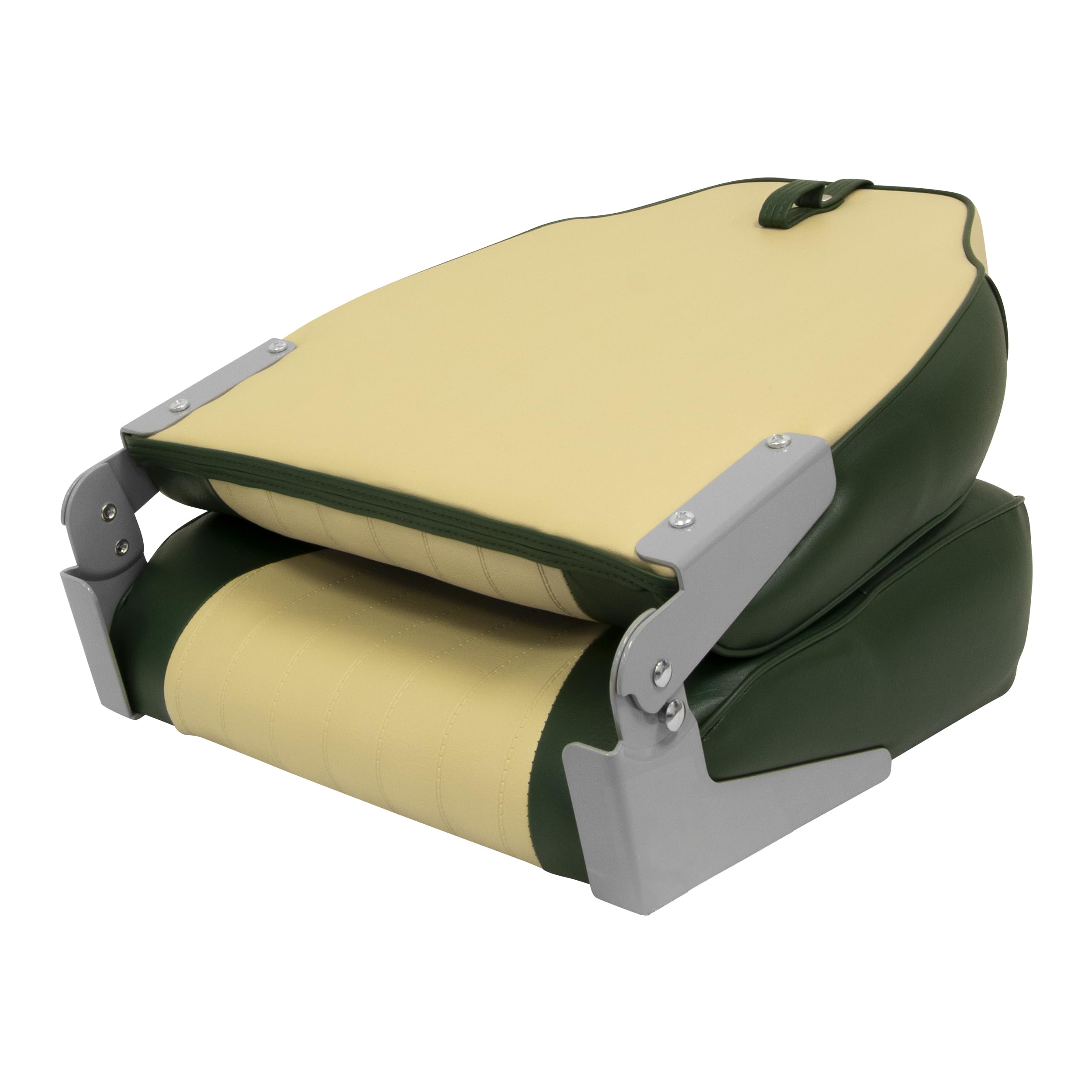 Lund Style Wise 8WD640PLS-671 High Back Boat Seat, Sand/Green