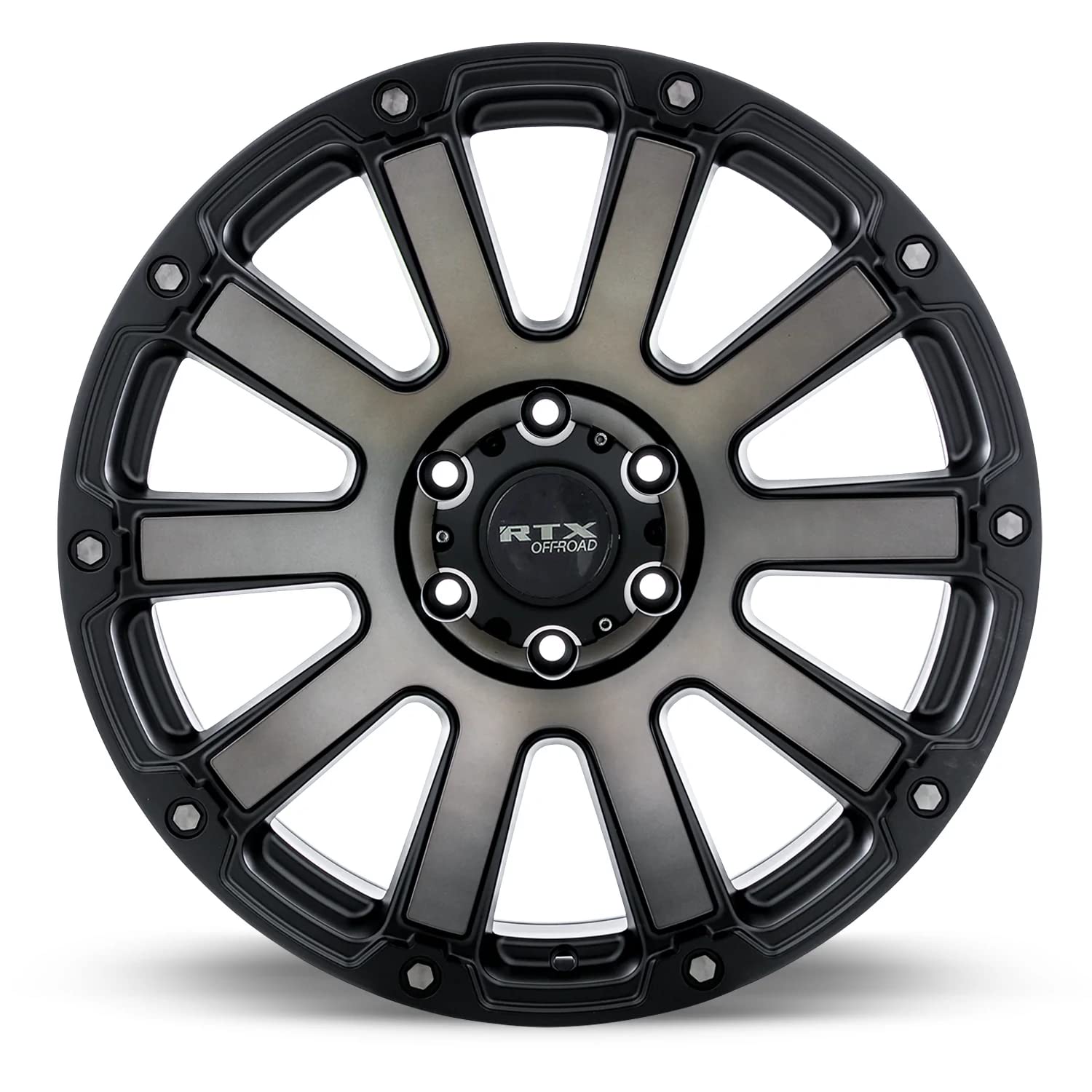 PANZER RTX Custom Wheel - 17x9, 0 Offset, 5x127 Bolt Pattern, 71.5mm Hub - Satin Black with Machined Bronze Face Rim