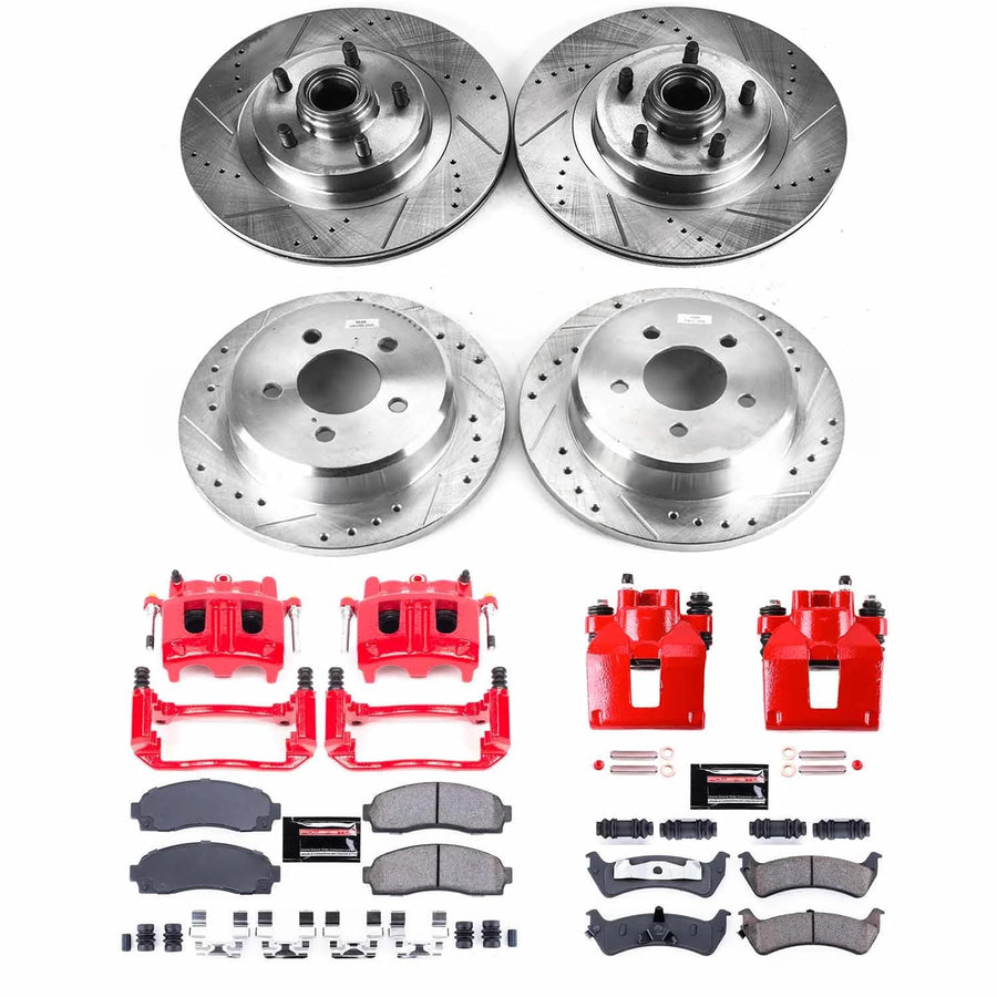 Power Stop Z23 Evolution Sport Performance Brake Kit with Caliper For Ford Explorer Sport 2001-2002 [Model Specific]