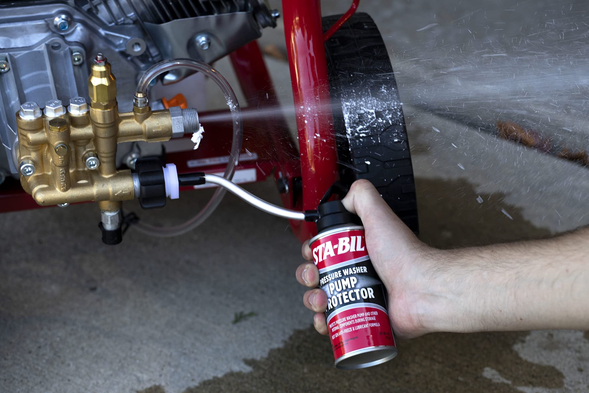 Pump Protector STA-BIL - Protects Pressure Washer Pumps and Other Internal Components During Storage, Next Gen Anti-Freeze and Lubricant Formula, 4oz (22007)