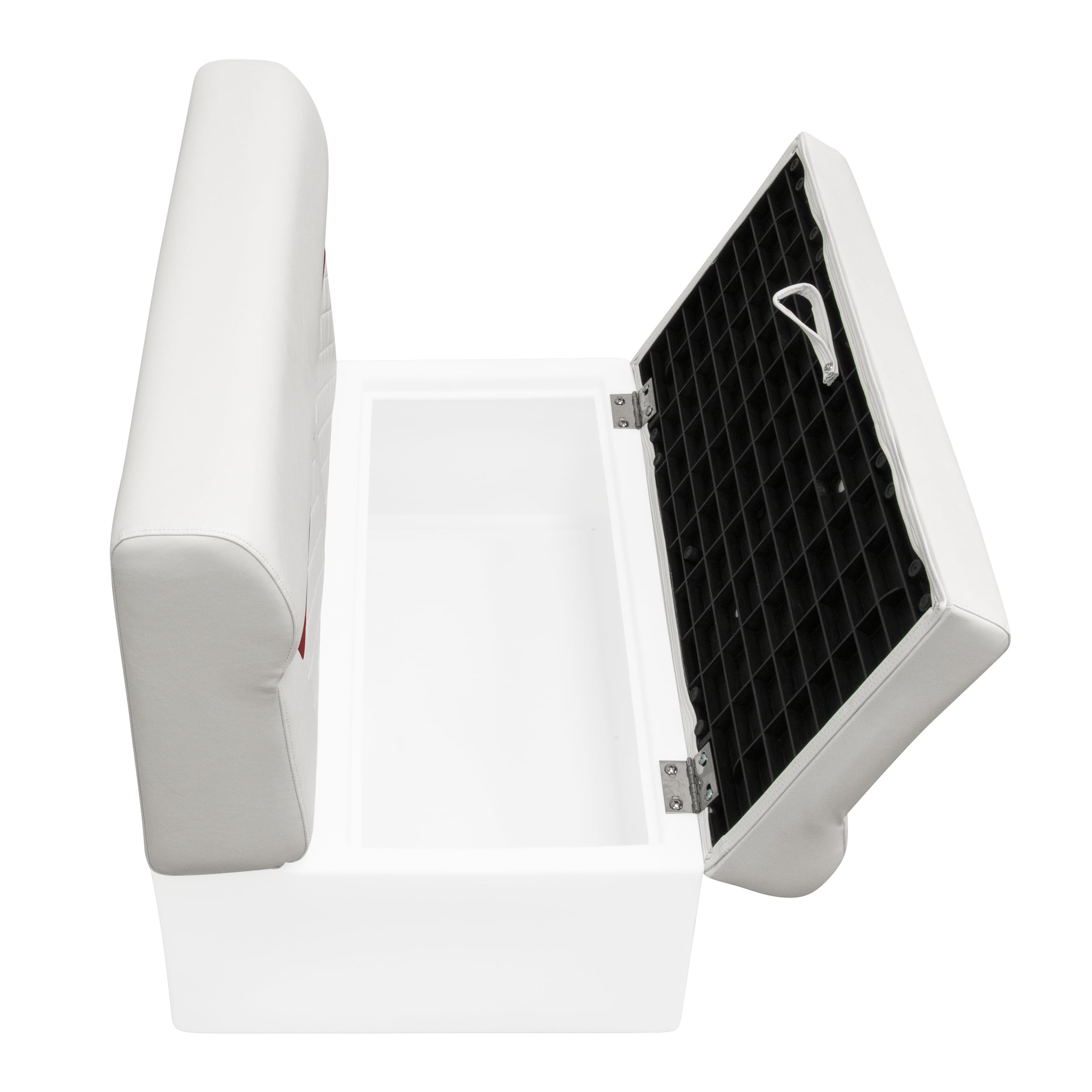 DLX100-1906 Wise DLX Series 37" Pontoon Bench Seat Cushion Set - White/Crimson Red