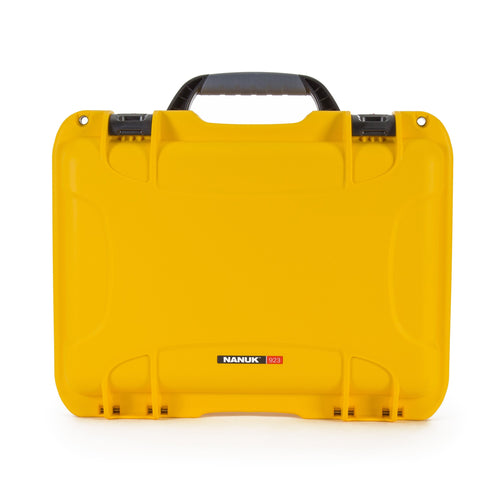 Waterproof Nanuk 923 Hard Case Empty with Incorporated TSA Approved Travel Lock Latches - Yellow