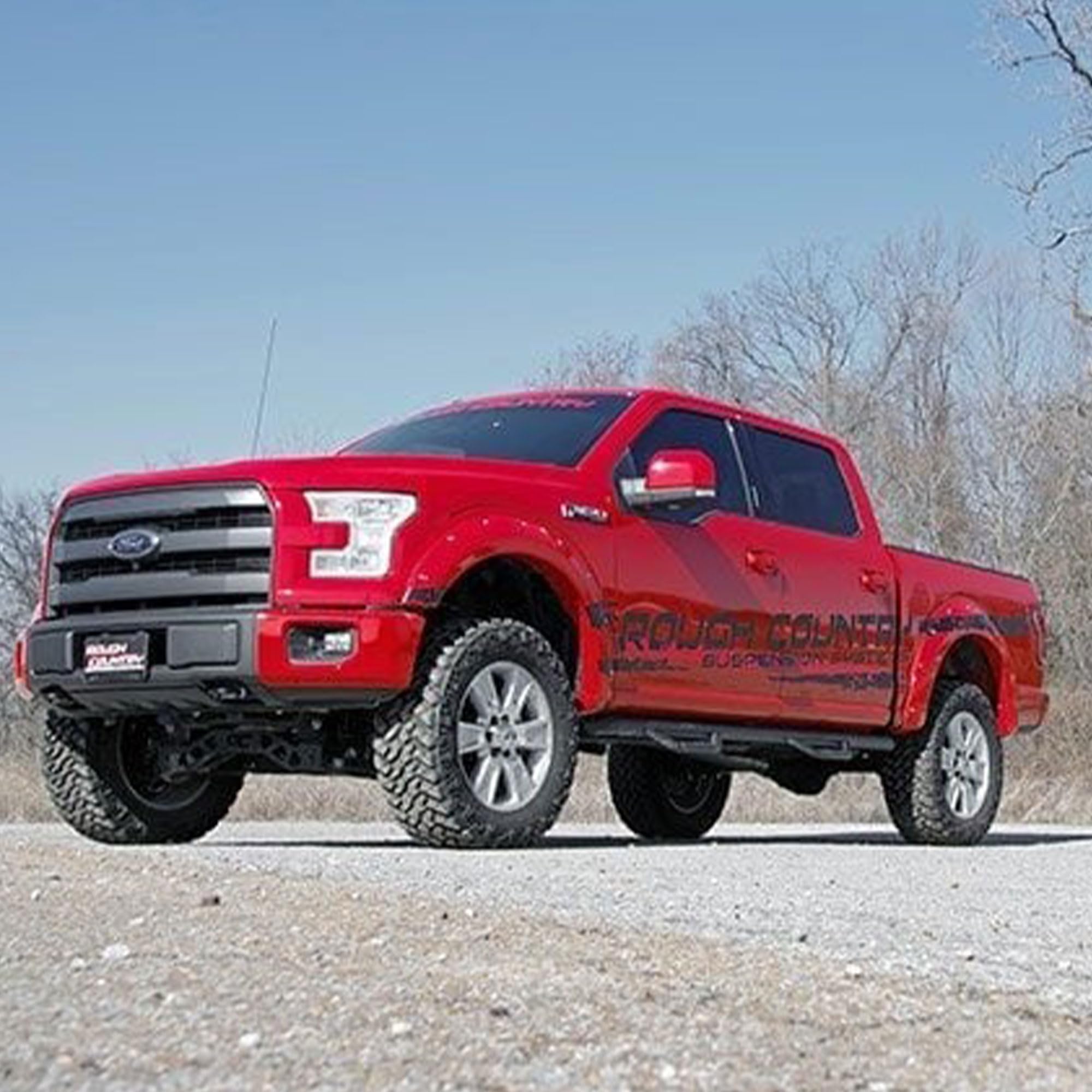 4" Rough Country Suspension Lift Kit with M1 Lifted Struts & M1 Rear Shocks for Ford F-150 4WD (2015-2020)