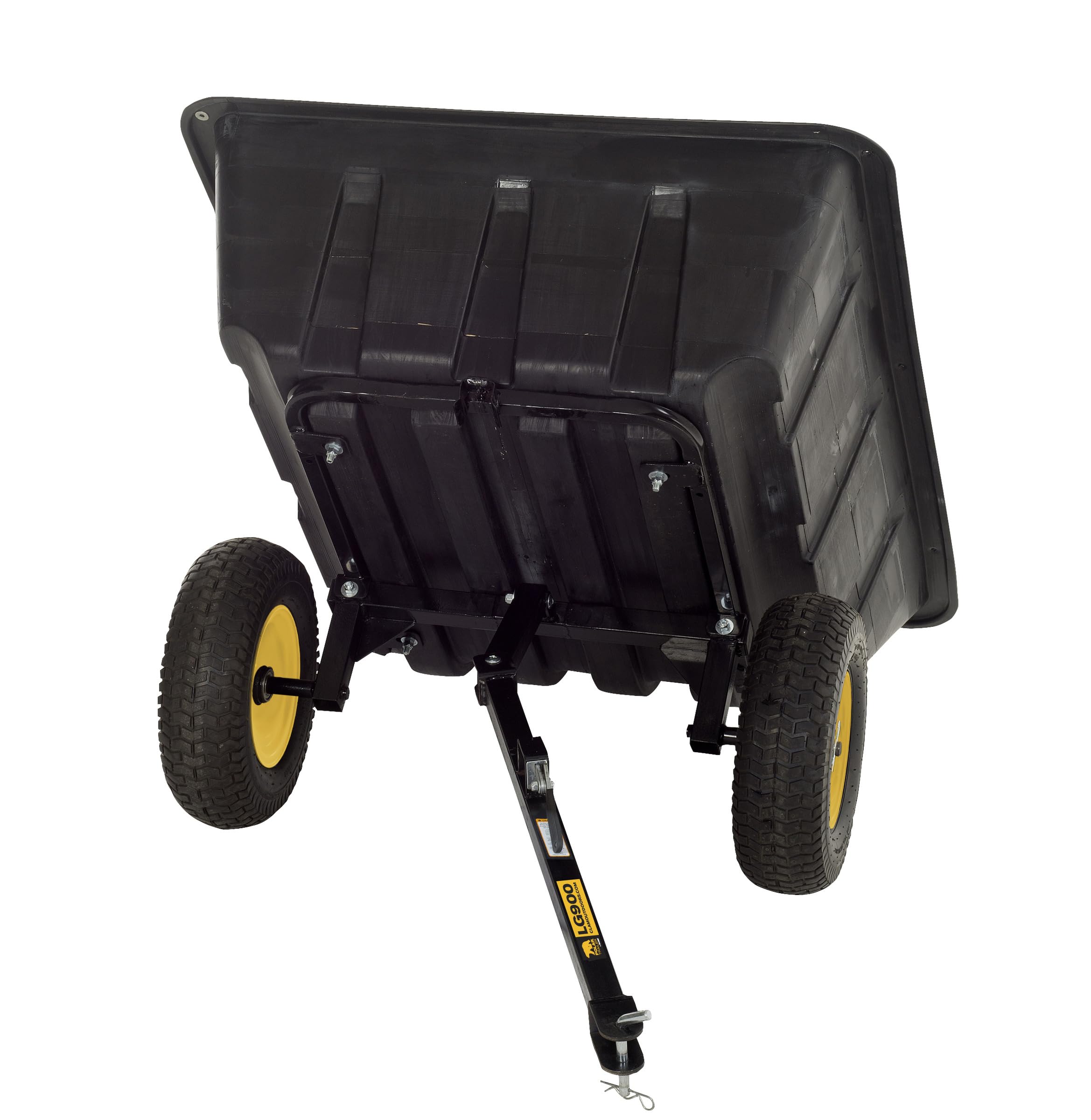 Lawn and Garden Trailer Polar Trailer 9542 LG900 – 900 lb Capacity, 15 cu. ft. Tub – Heavy-Duty Utility Cart with Tilt & Pivot Frame, Sealed Bearings, and Rustproof Polyethylene Body – 69" x 37" x 28"