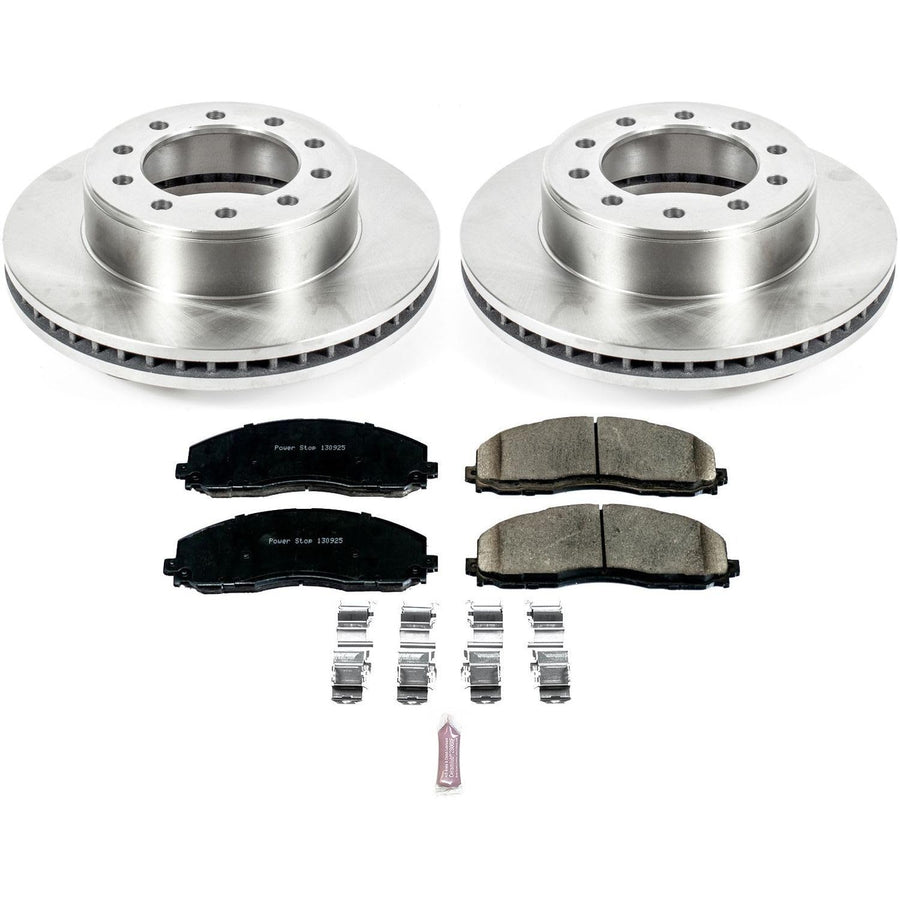 Power Stop KOE8029 Stock Replacement Front Brake Kit For Ford F-350 Super Duty 2015-2016 [Model Specific]